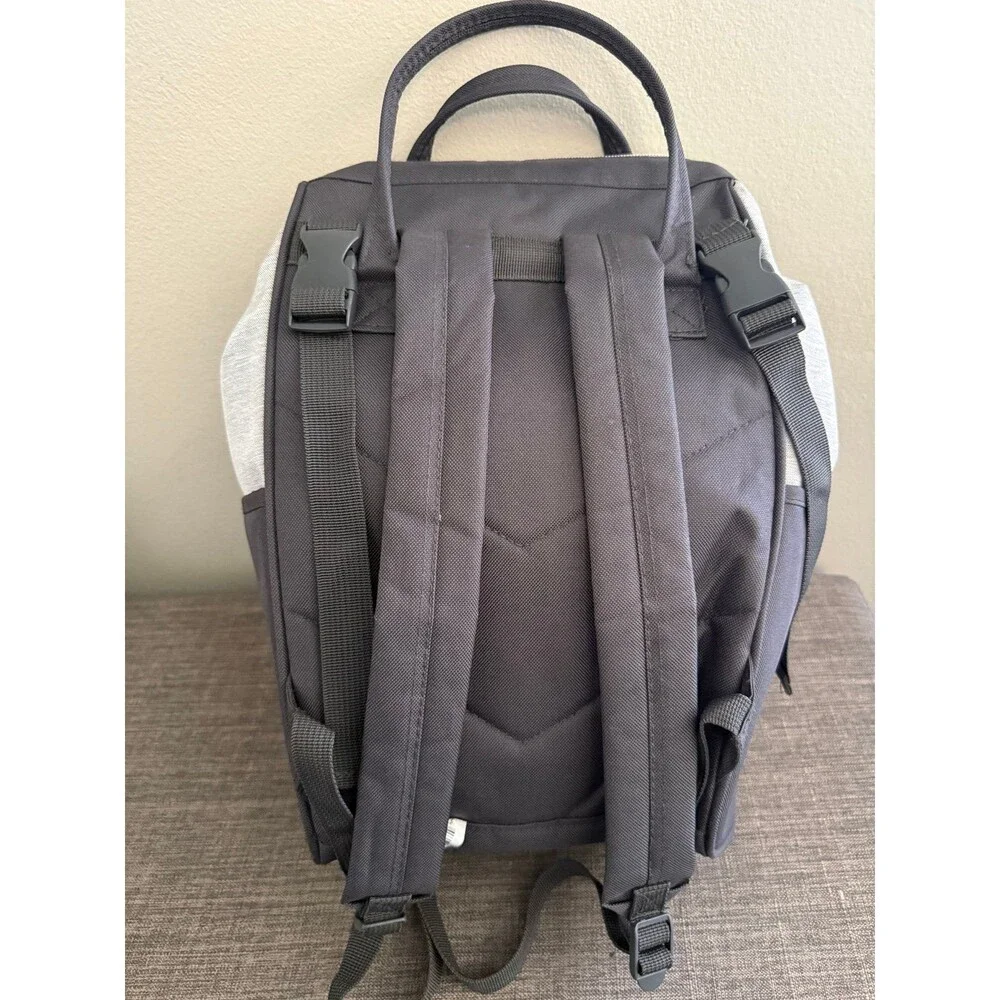 Baby Boom  Gray Backpack /Diaper Bag w/ Adjustable Shoulder Straps & 8 pockets